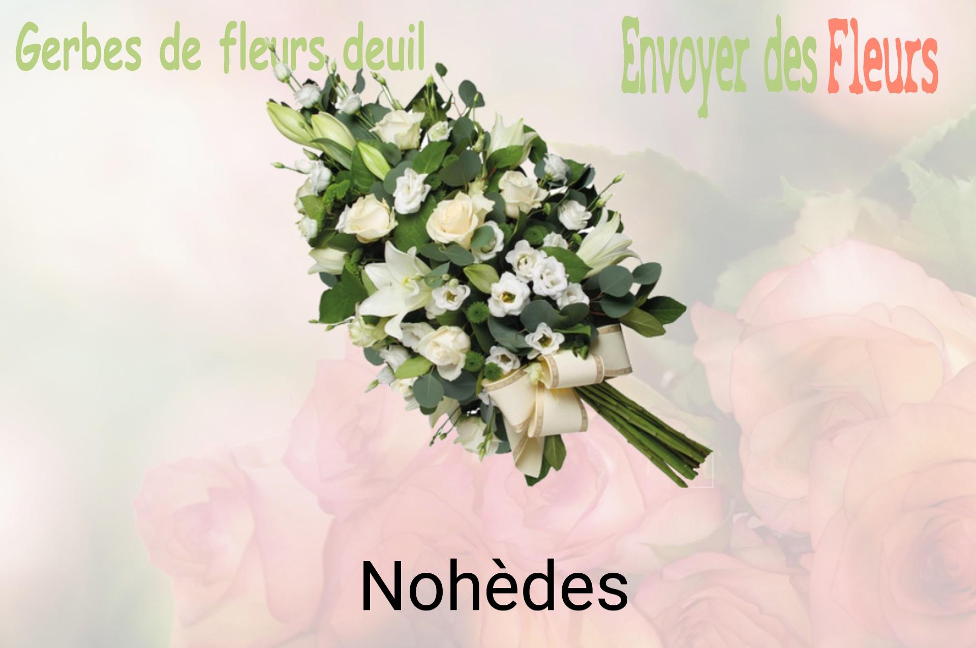 Gerbe de fleurs de deuil livrée à Nohèdes